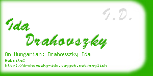 ida drahovszky business card